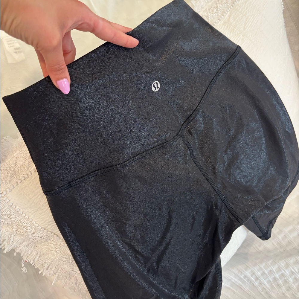 Lululemon Align high rise foil biker shorts